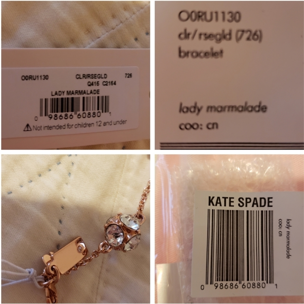 Kate Spade Lady Marmalade Bracelet Rose Gold Classic Designer Celeb Style - Picture 13 of 15